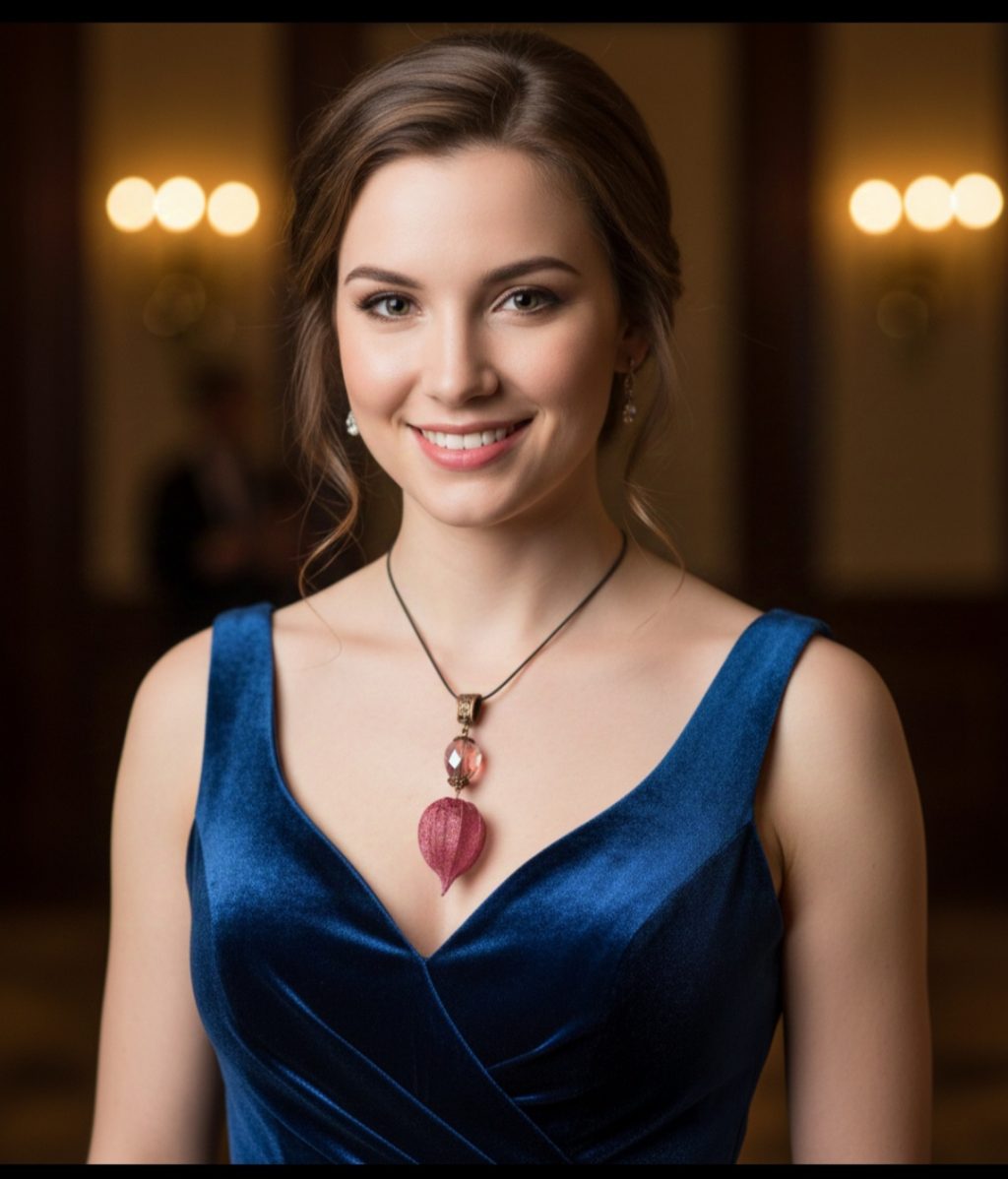 подвеска Физалис в фиолетовом