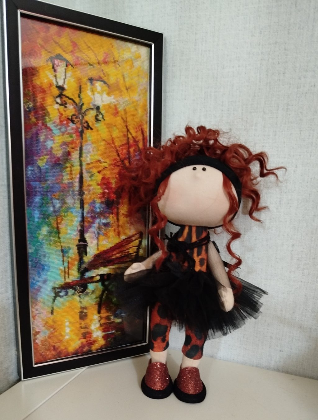 Интерьерная текстильная кукла