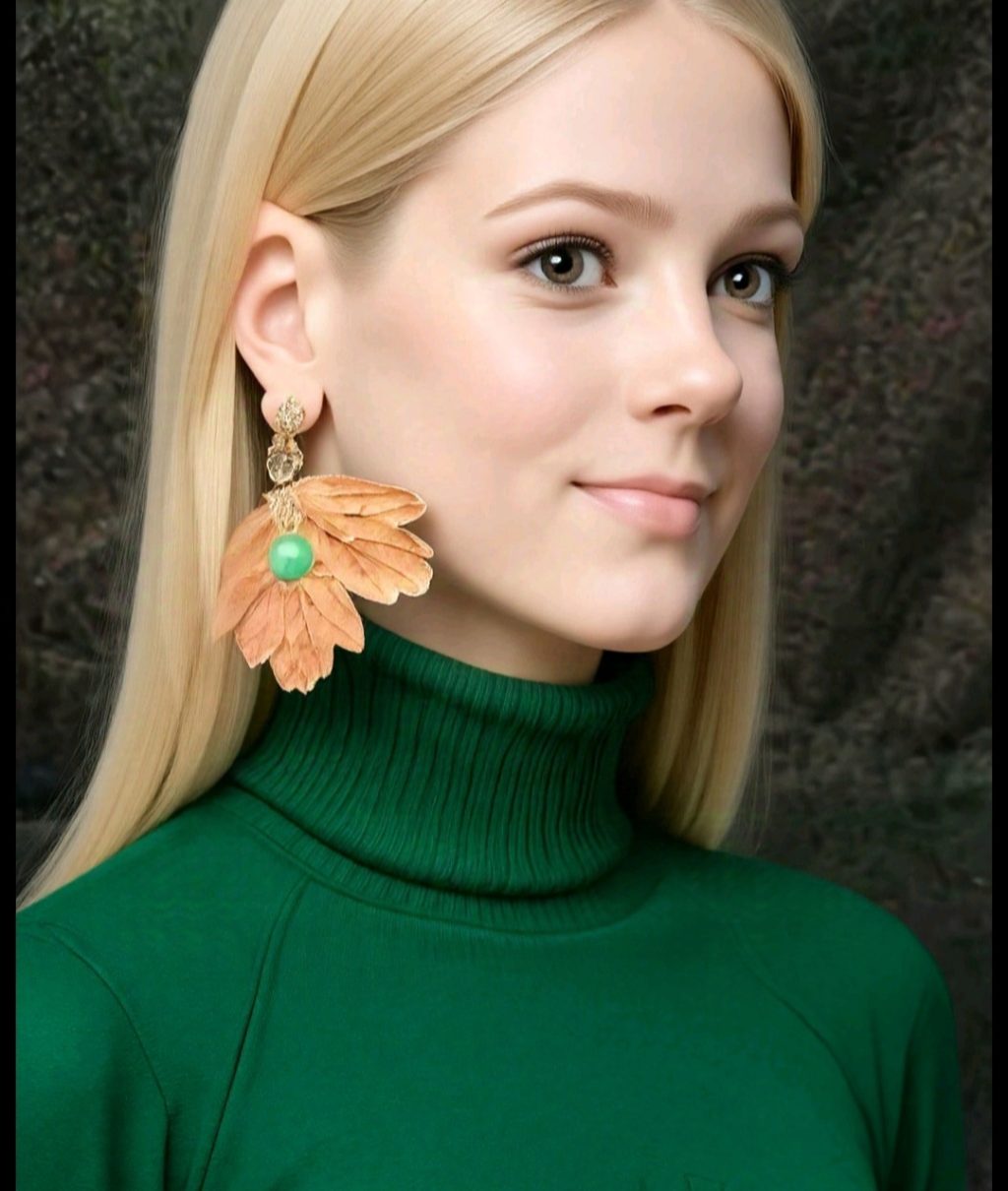 серьги Крыжовник с агатом