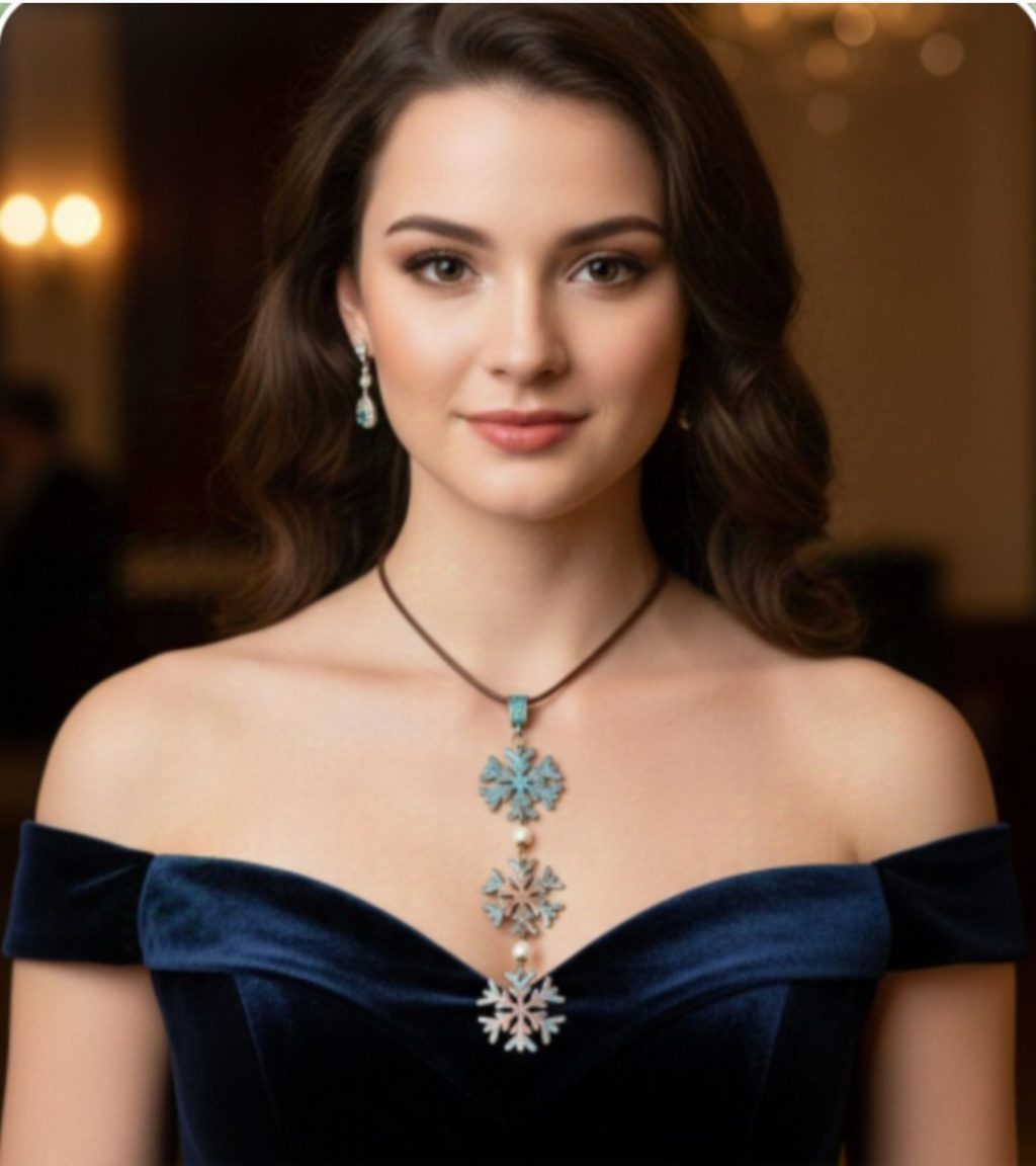 подвеска — галстук Зимняя нежность