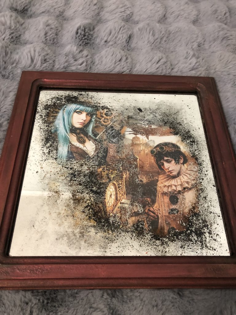 Зеркальная картина «Мальвина и Пьеро»