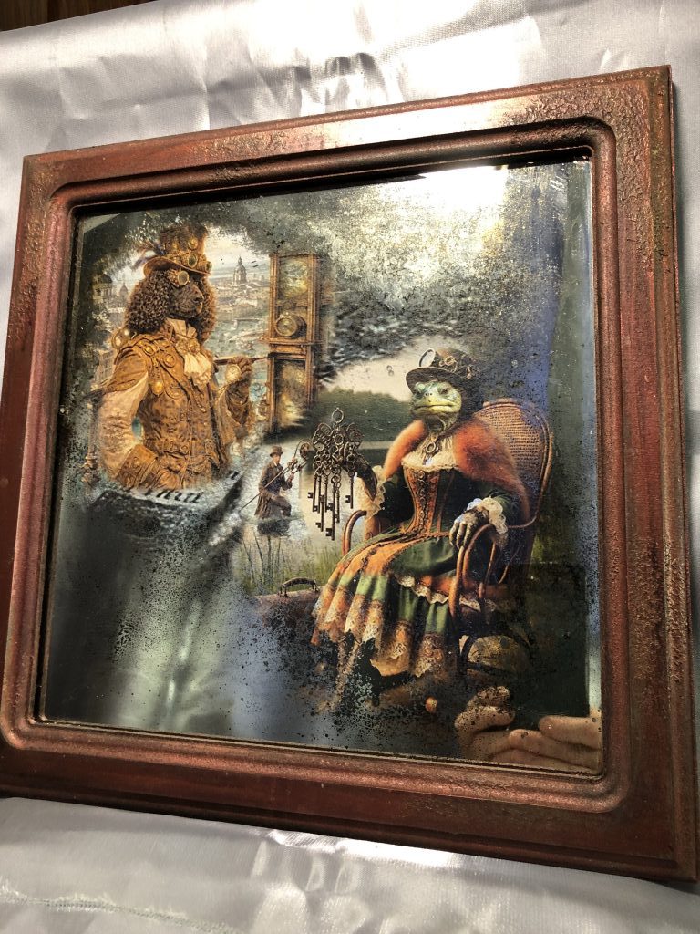 Зеркальная картина «черепах Тартила и Артемон» 30см