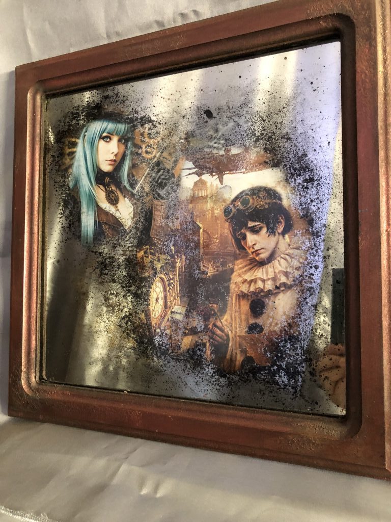 Зеркальная картина «Мальвина и Пьеро»