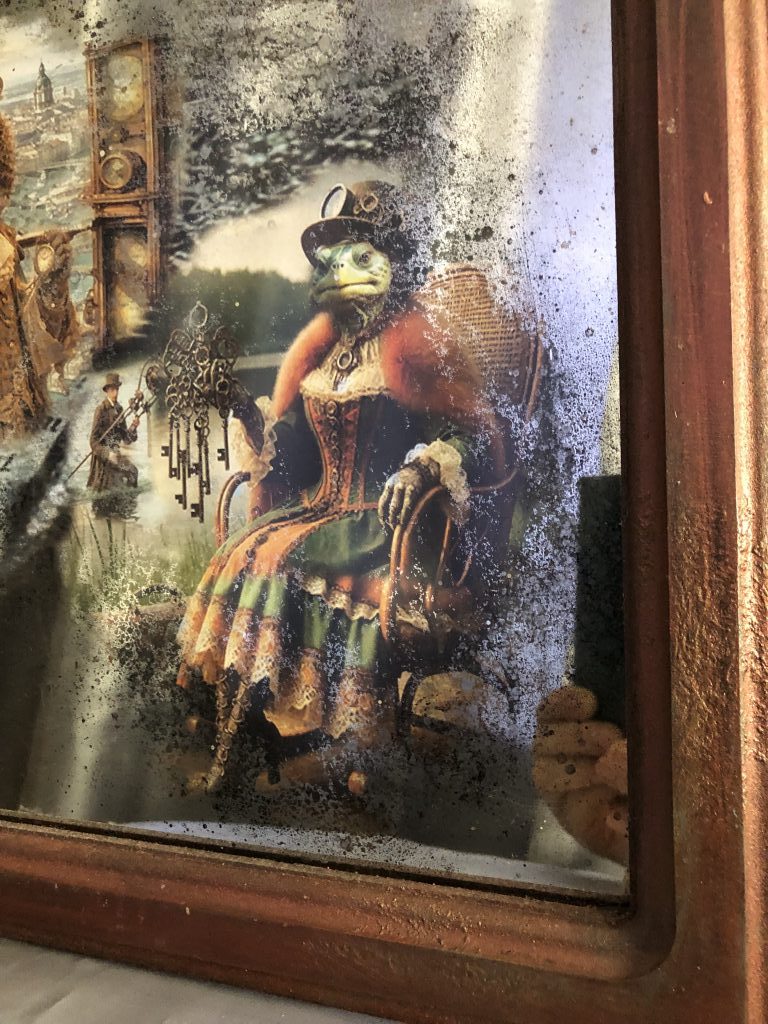 Зеркальная картина «черепах Тартила и Артемон» 30см