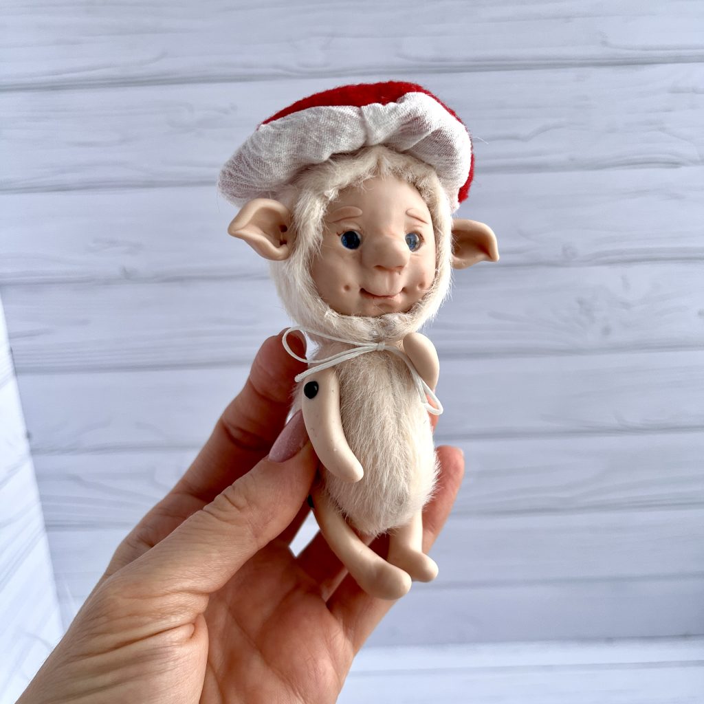 Интерьерная игрушка гном Мухоморчик