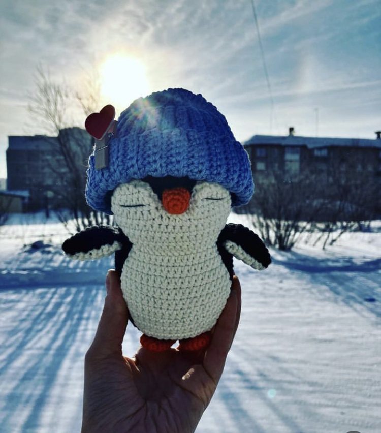 Пингвинчик в шапочке