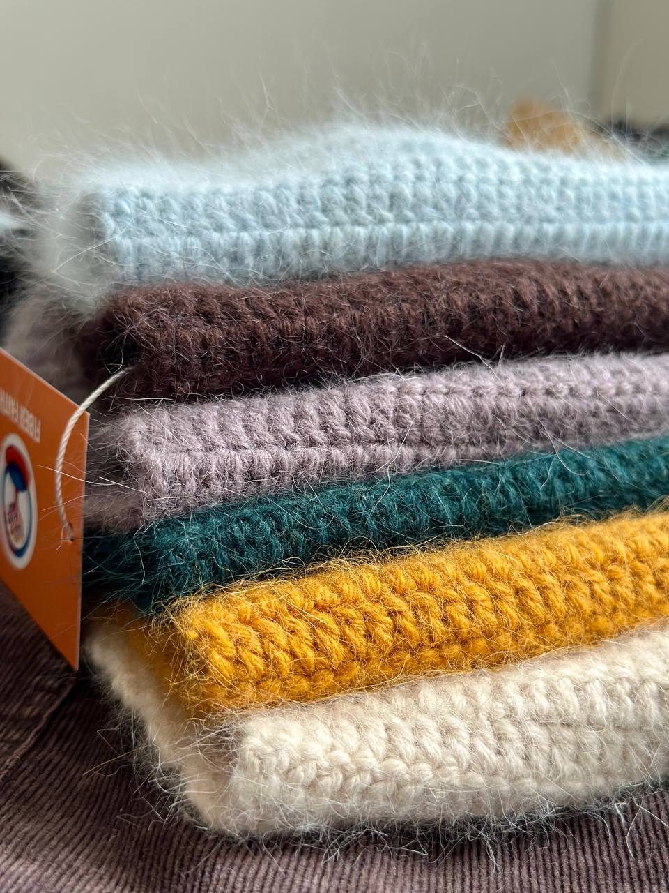 Чепчик-косынка вязаная