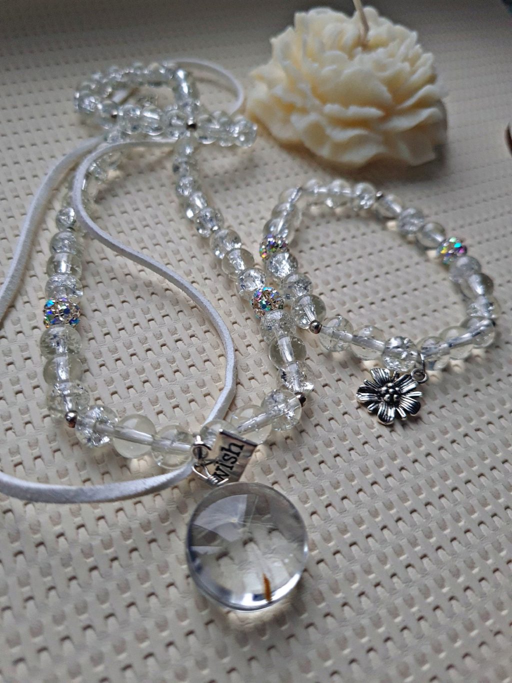 Набор (чокер с браслетом) «Одуванчик»