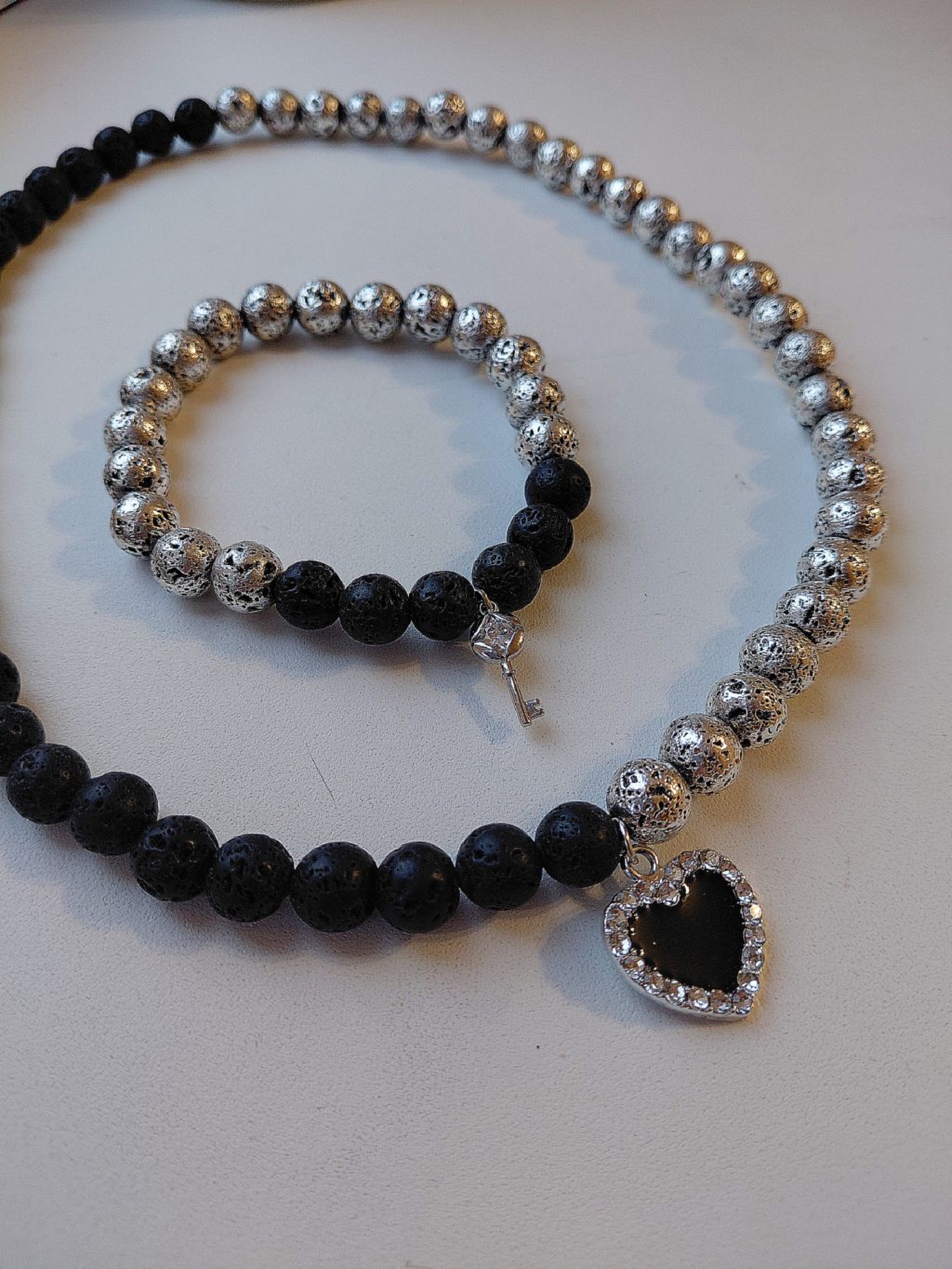 Набор (чокер с браслетом) «Ключ от сердца»