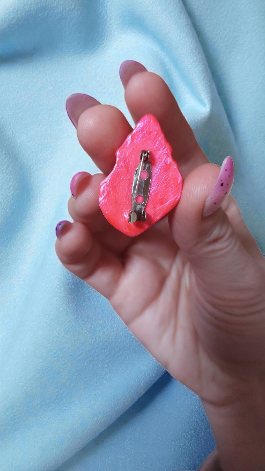 Брошь розовая ракушка