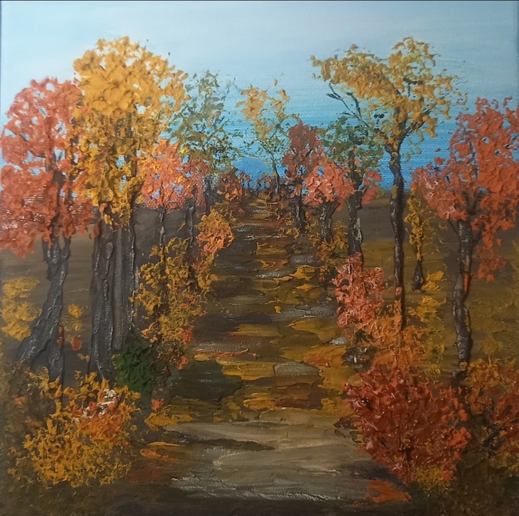 Текстурная картина Осеннее настроение