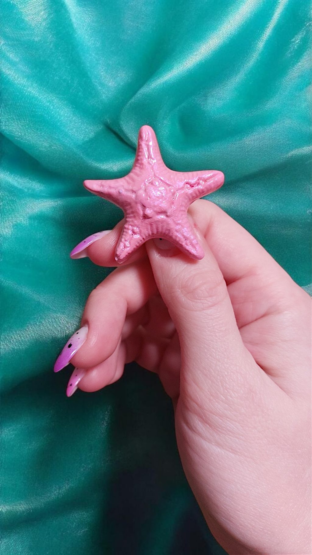 Брошь розовая звезда