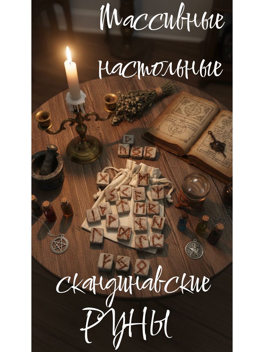 Руны скандинавские массивные из бетона. Неровные камни ручной работы с винтажным бисером. Набор для гадания и предсказаний.