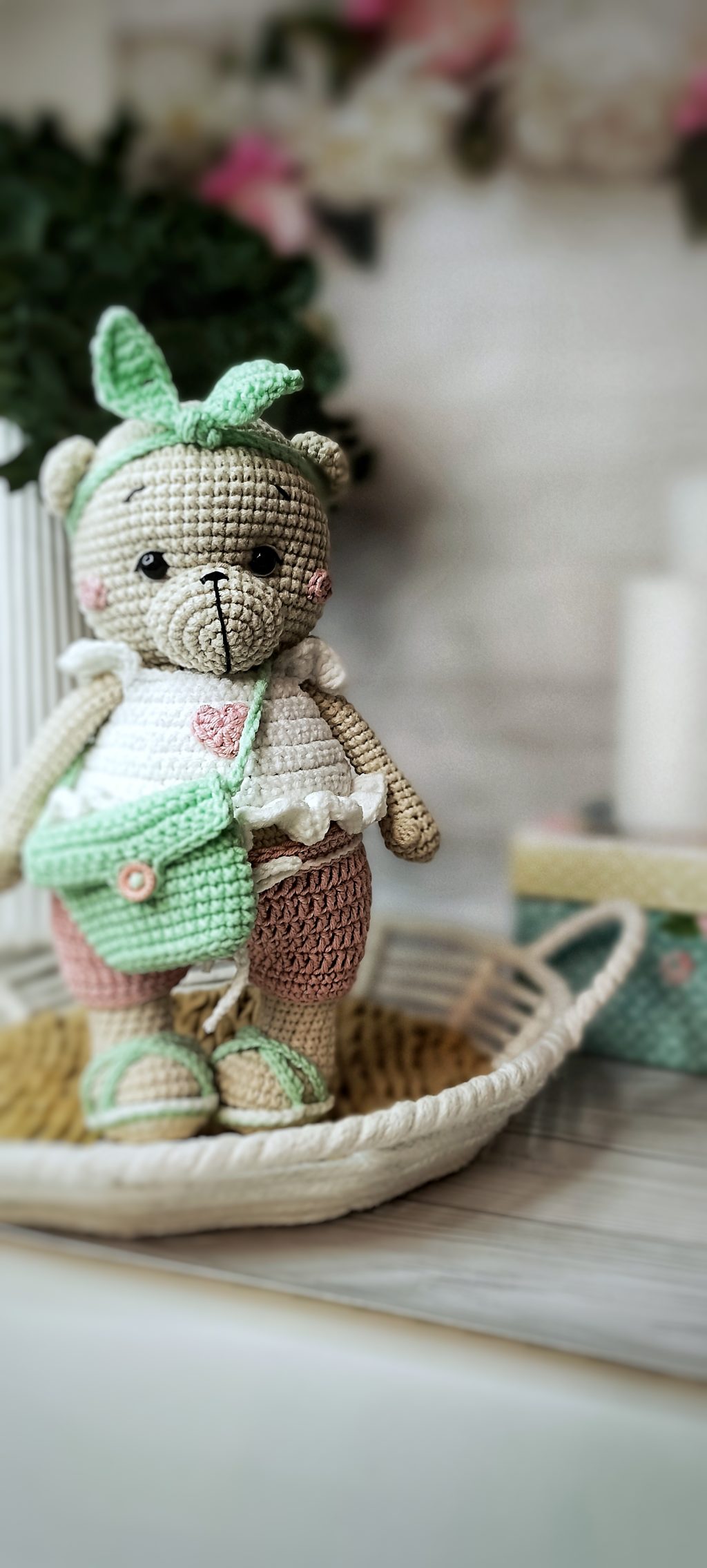 Мишка игрушка вязаная ручной работы