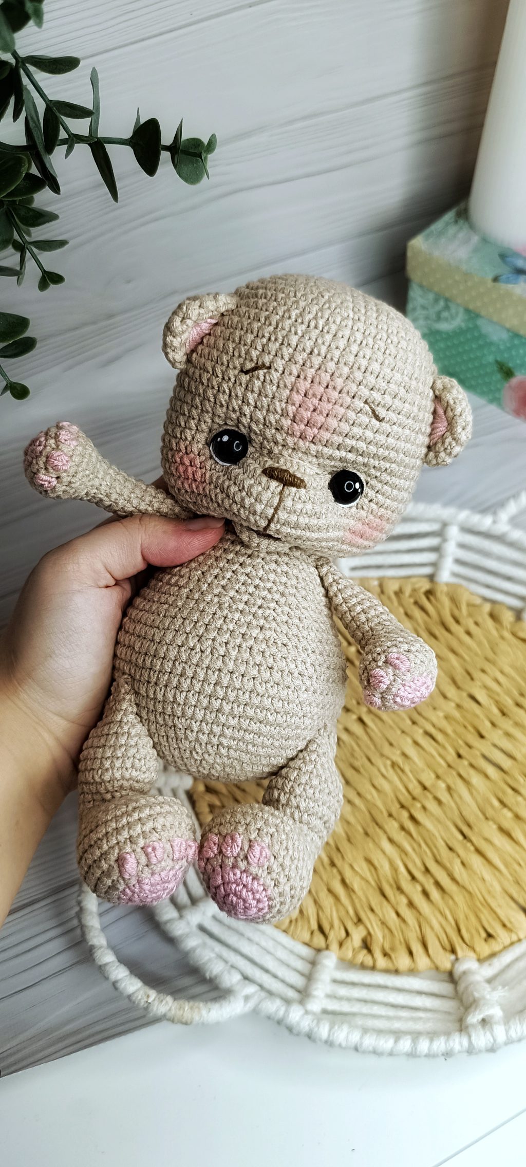 Мишка игрушка вязаная ручной работы