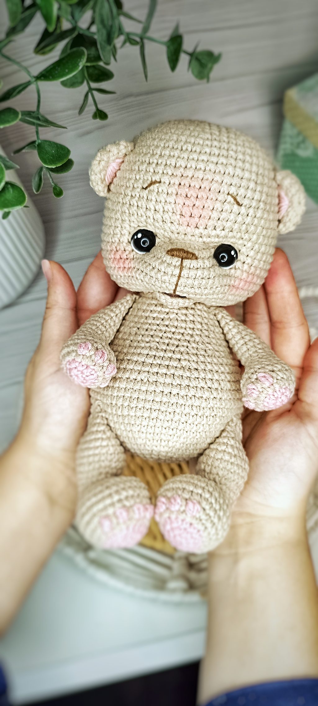 Мишка игрушка вязаная ручной работы