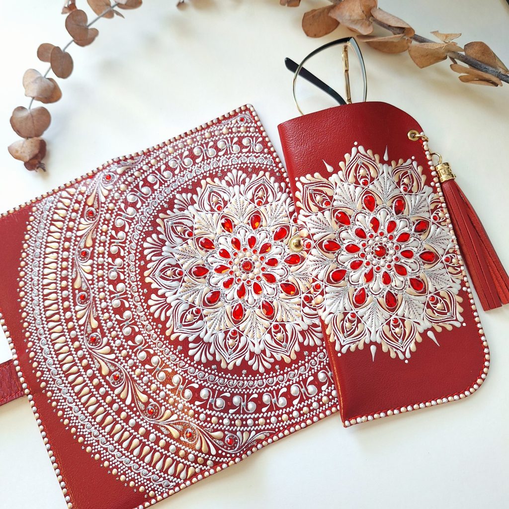 Набор: Кошелек и чехол для очков из натуральной кожи