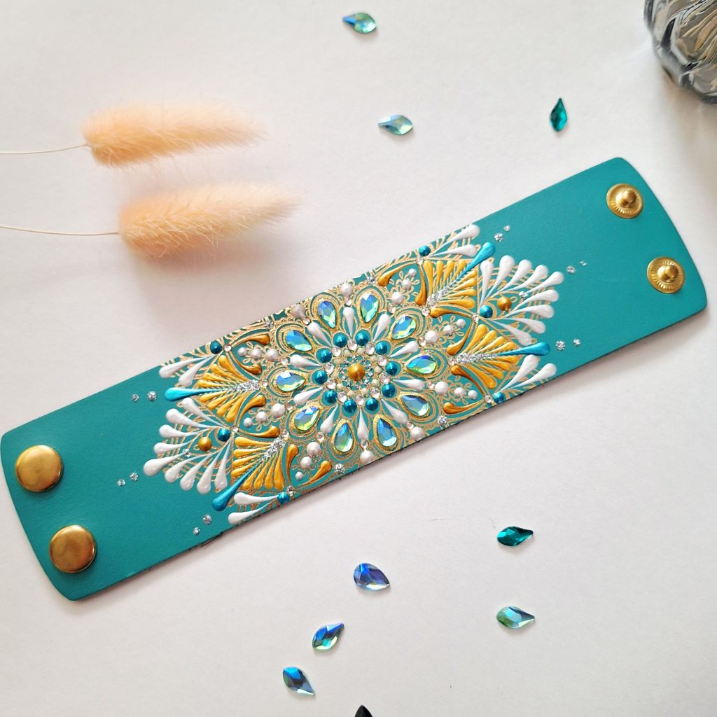 Браслет на запястье 16-17 см из натуральной кожи