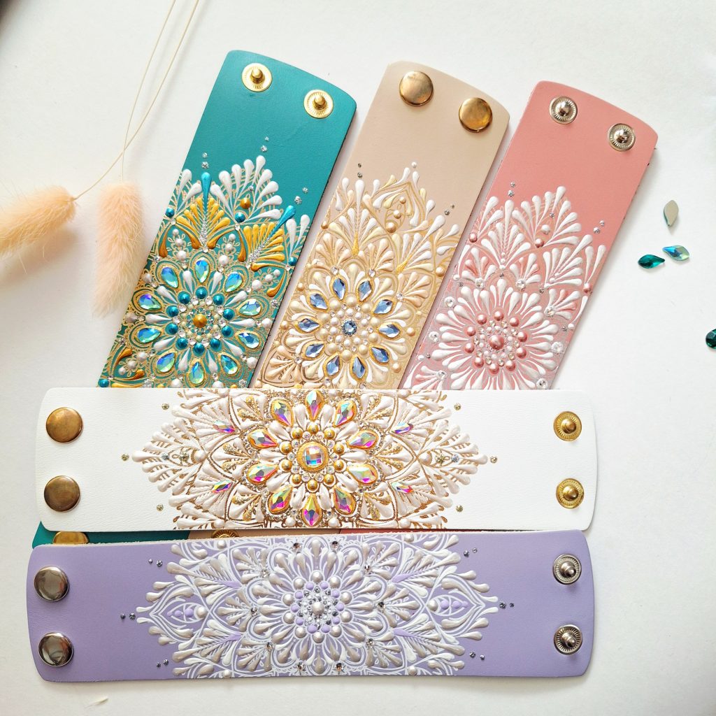 Браслет на запястье 16-17 см из натуральной кожи