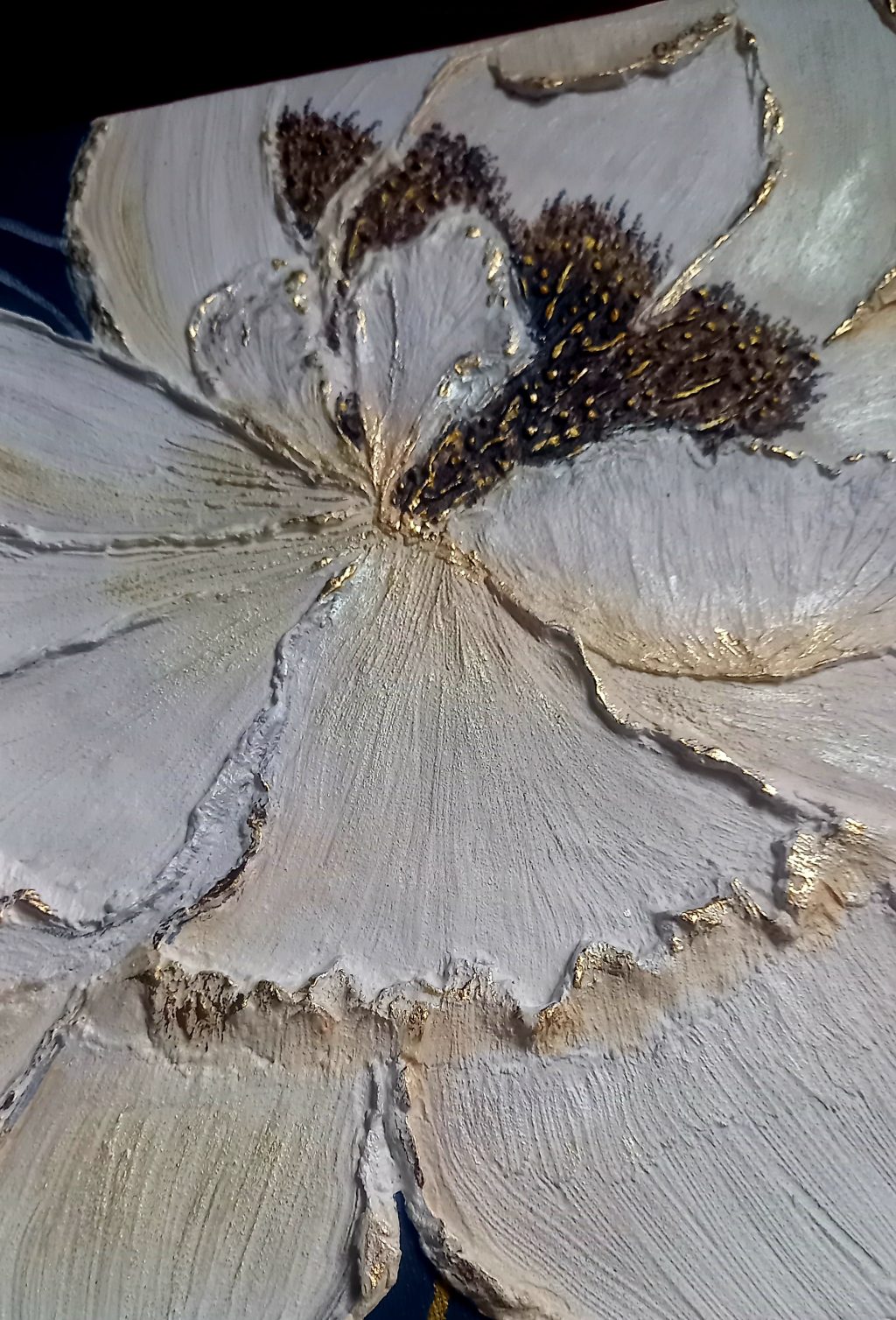 Текстурная картина Ветреный пион