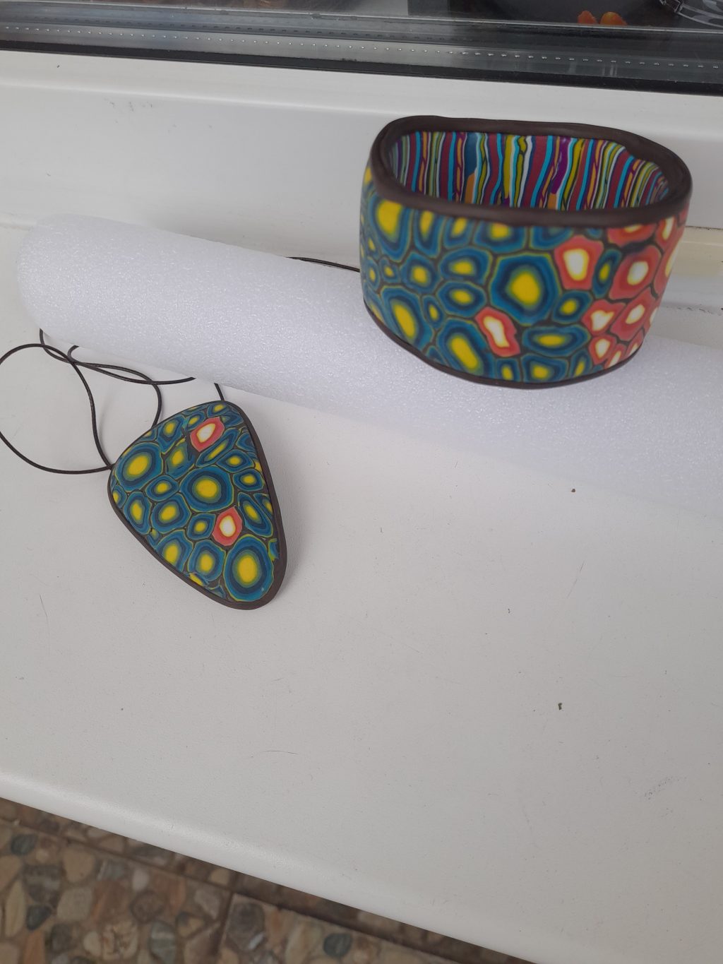 Комплект украшений (кулон и браслет) «Космос»