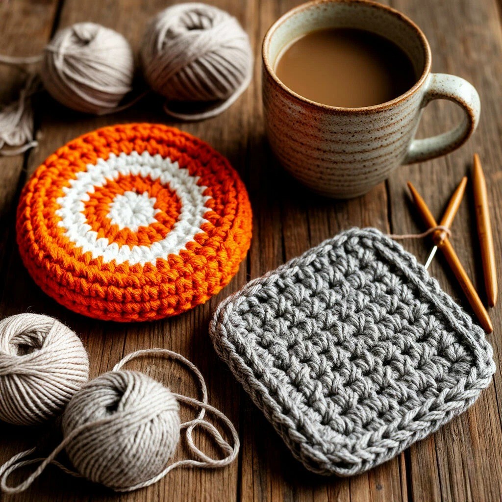Как связать подставку под кружку: 2 простых мастер-класса для начинающих