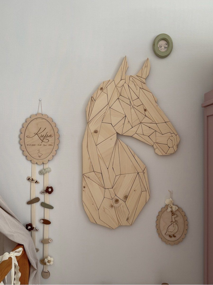 Панно Лошадь из дерева