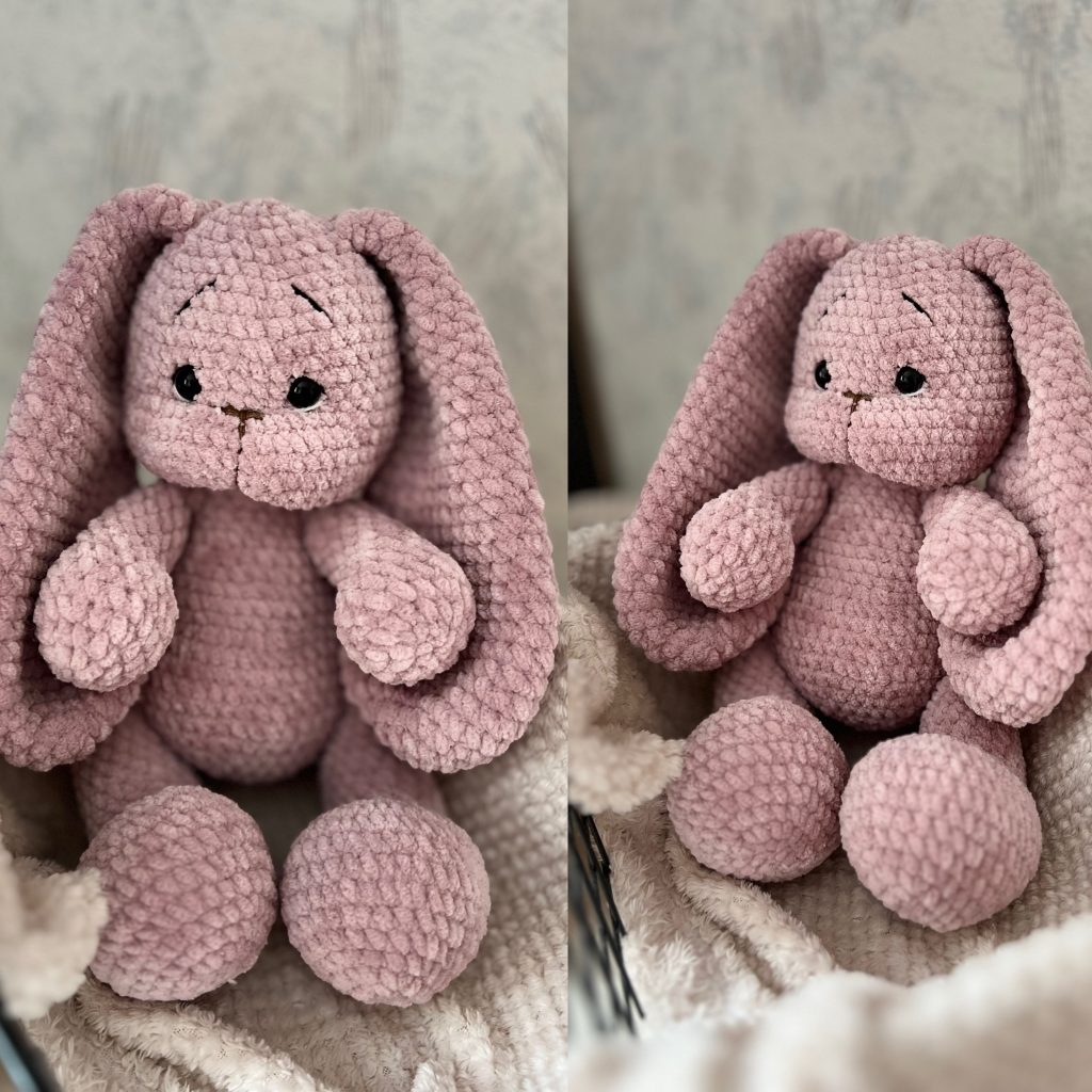 Вязаная зайка — длинные ушки