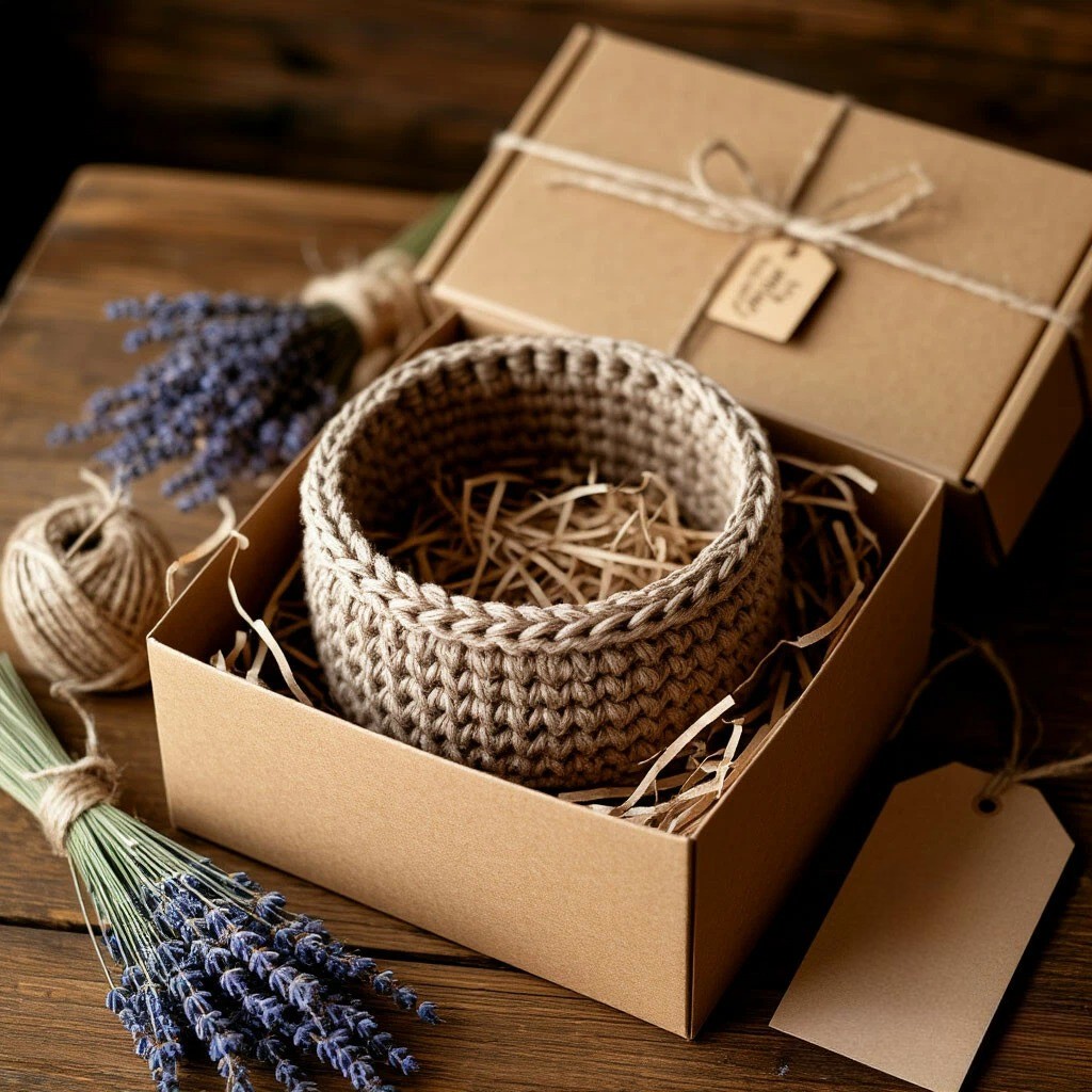 Как упаковать вязаную корзинку: от простой упаковки до подарка с душой