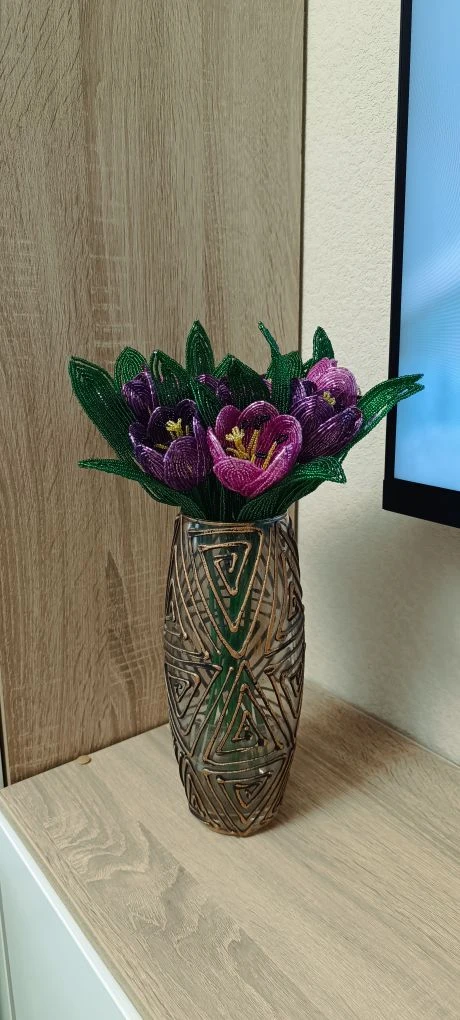 Тюльпаны из бисера