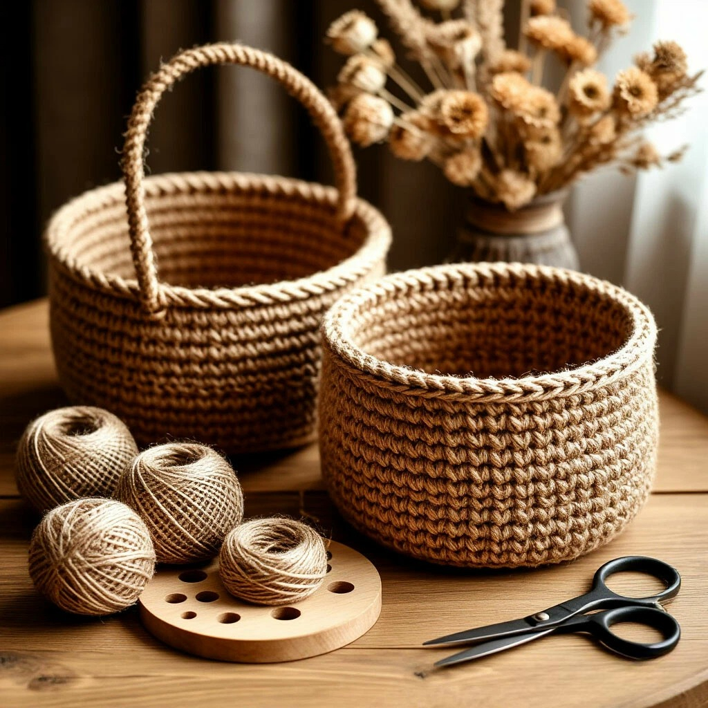 Как связать корзинку крючком: 2 мастер-класса из джута и трикотажной пряжи