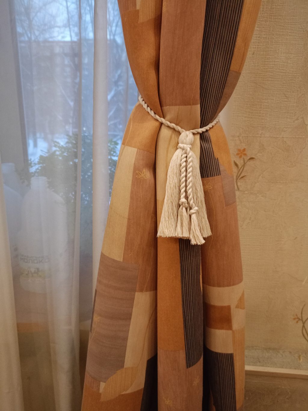 Подхват для штор макраме 2 шт Кисти