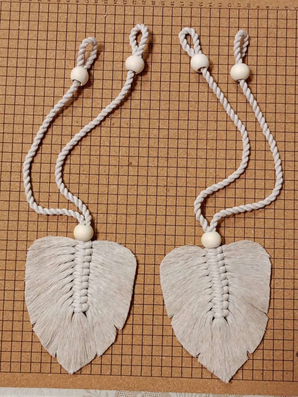 Подхват для штор макраме 2 шт Листья