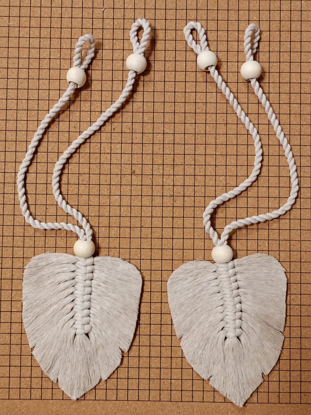 Подхват для штор макраме 2 шт Листья