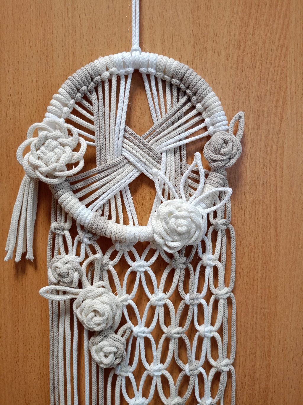 Макраме панно Розы