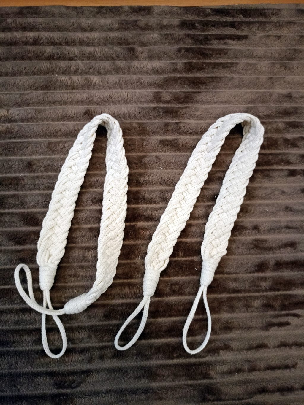 Подхват для штор макраме 2 шт Косы белый