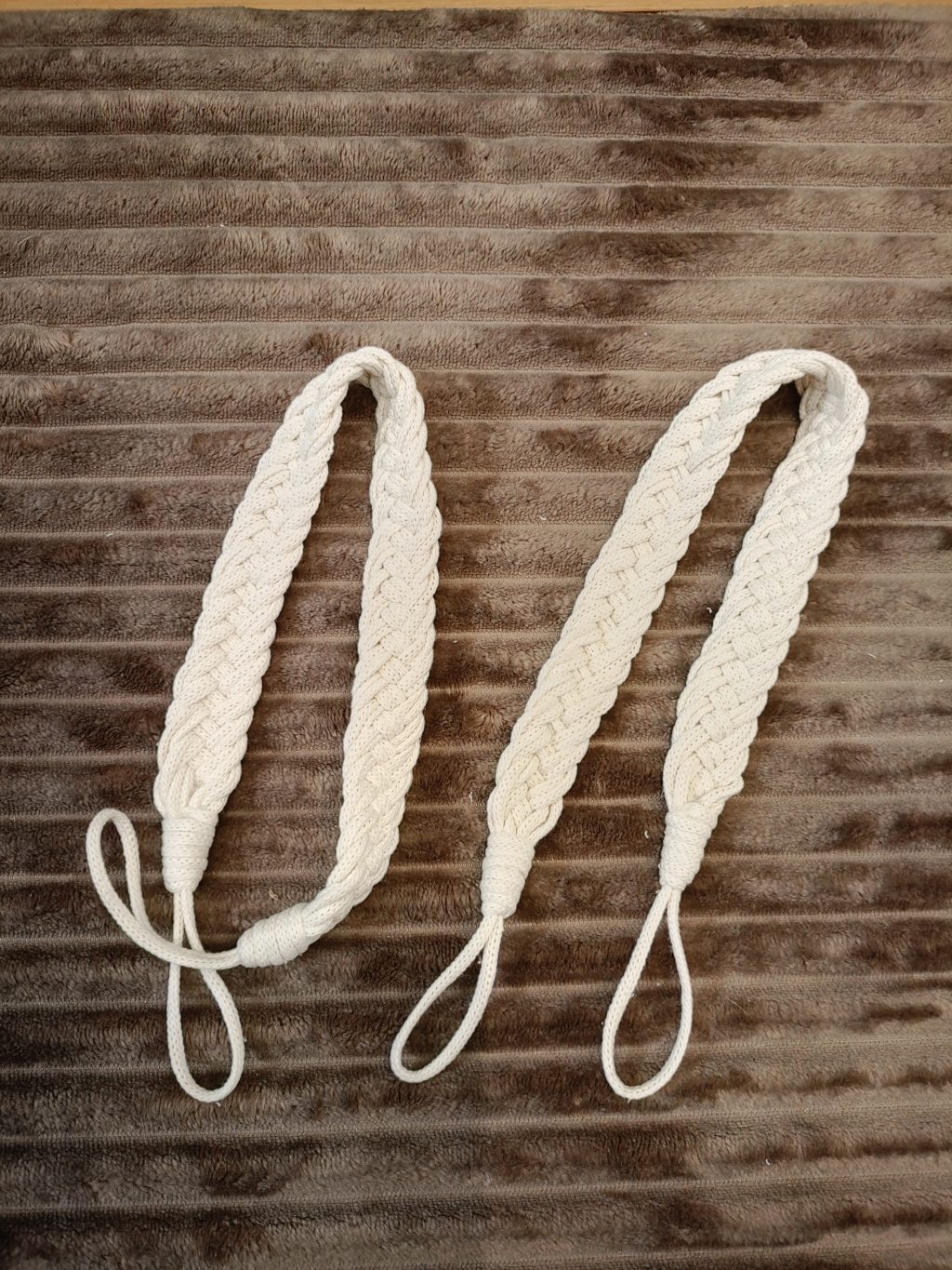 Подхват для штор макраме 2 шт Косы белый