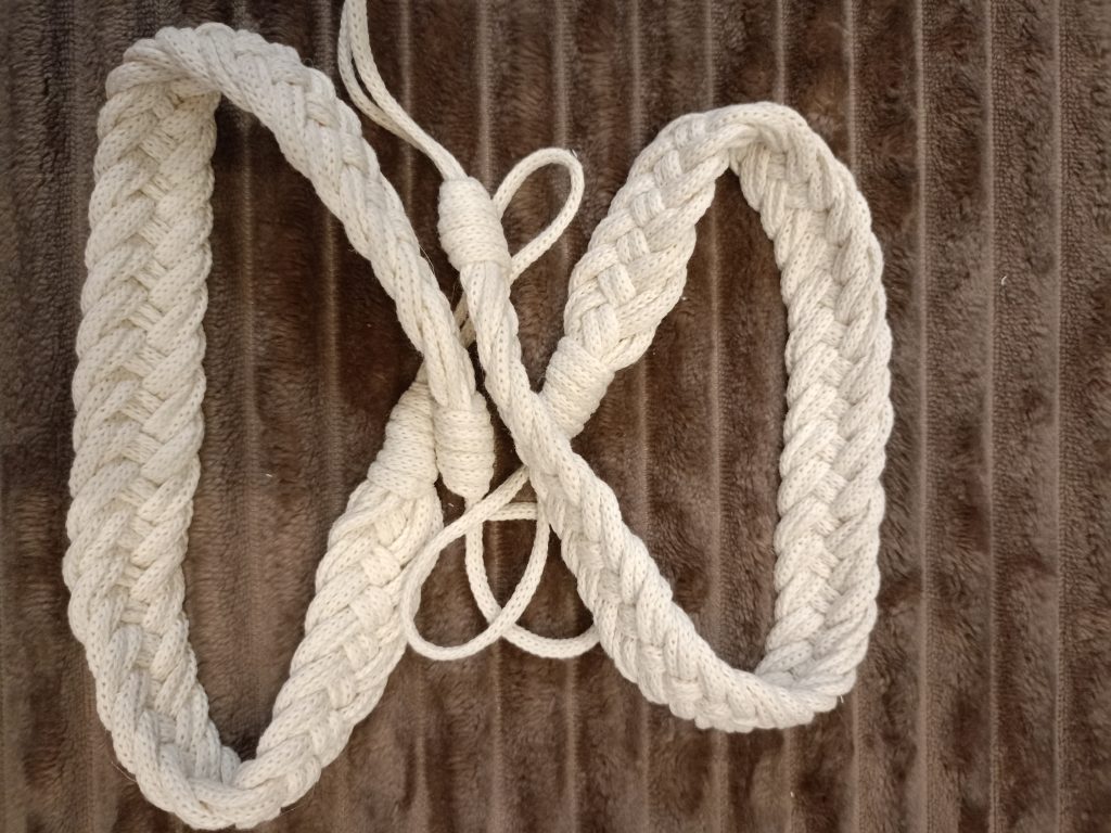 Подхват для штор макраме 2 шт Косы белый