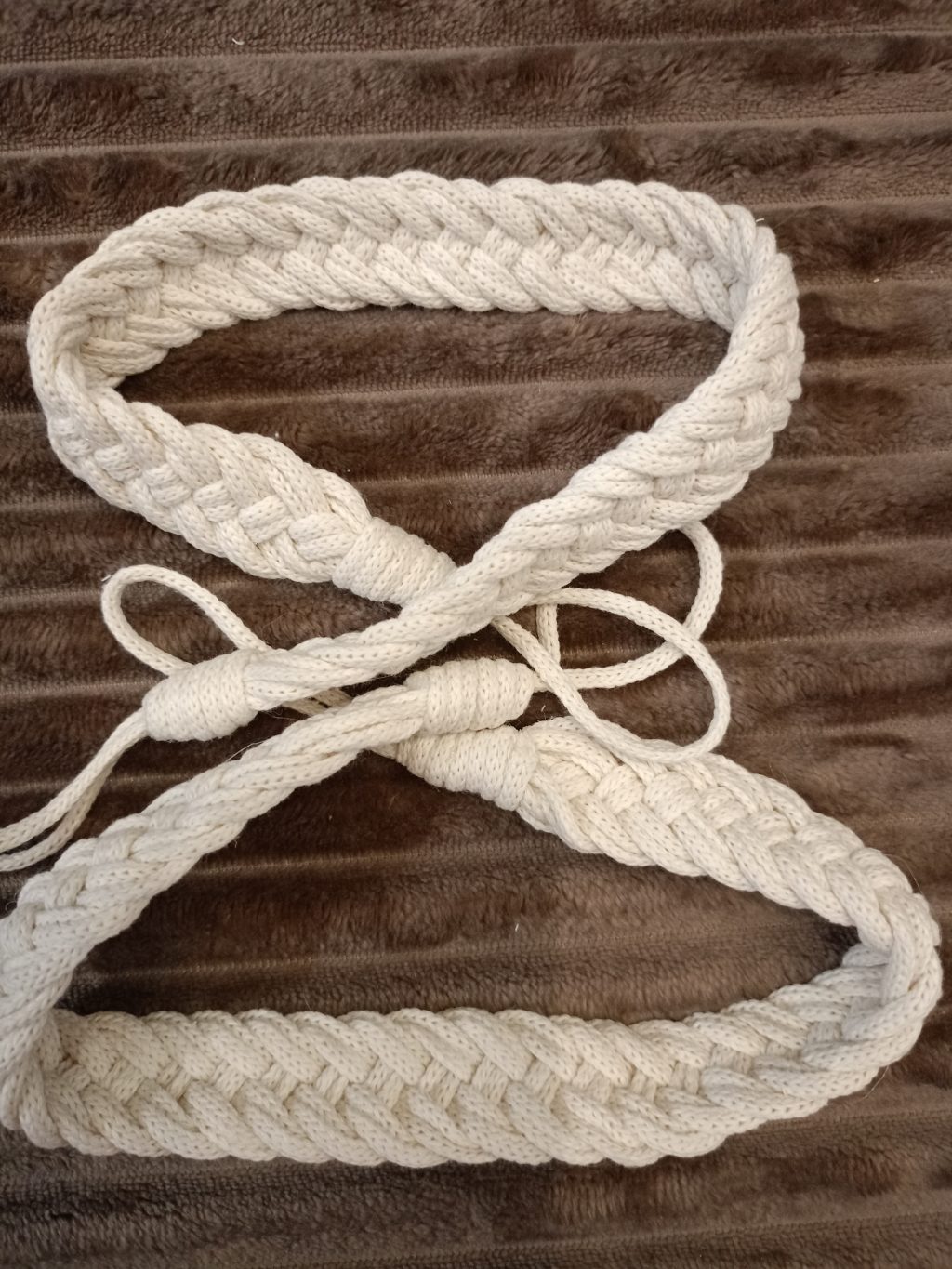 Подхват для штор макраме 2 шт Косы белый