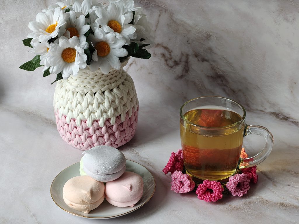 Подставка под кружку с цветами