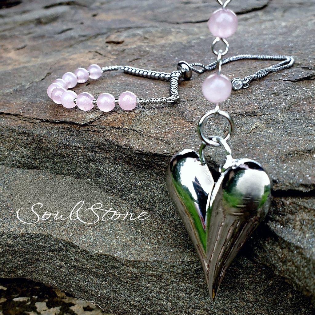 Браслет из розового кварца с регулировкой размера