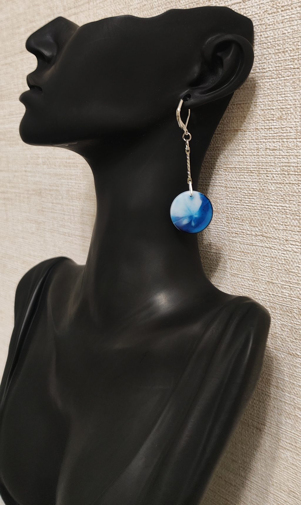 Серьги Ювелирная смола «Море»