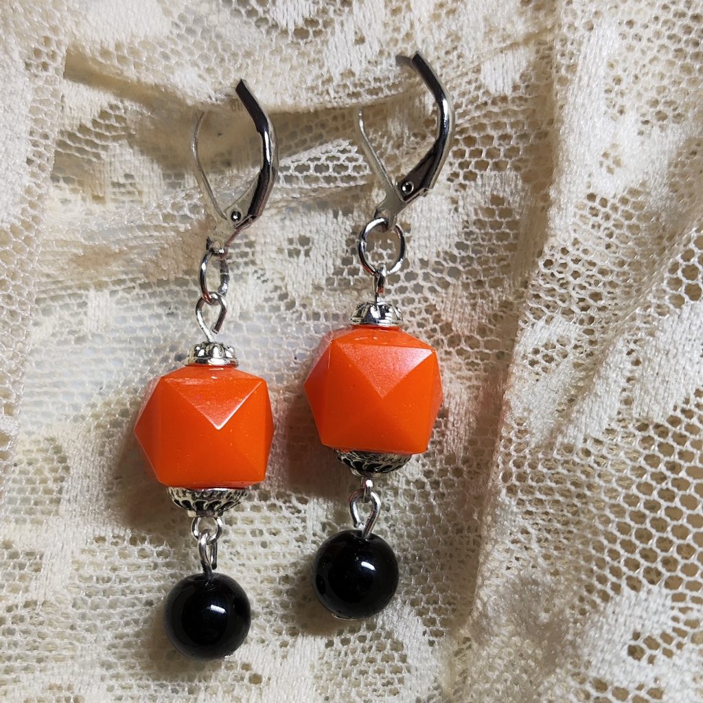 Серьги Ювелирная смола + акрил «Хэллоуин»