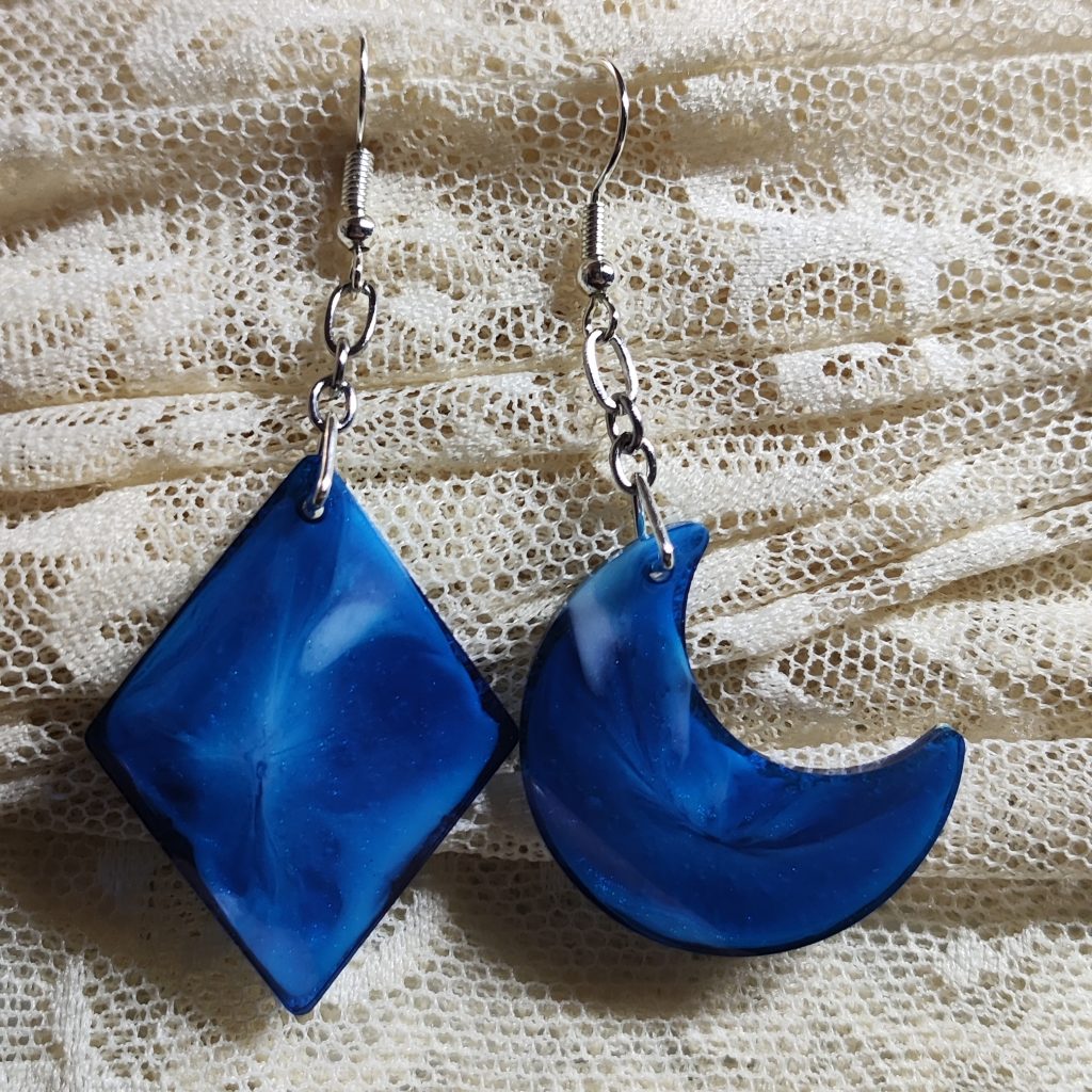 Серьги Ювелирная смола «Геометрия»