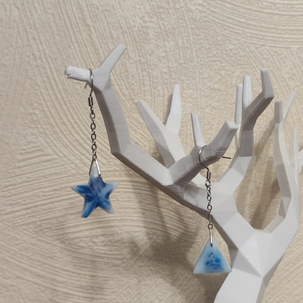 Серьги Ювелирная смола «Звезда»