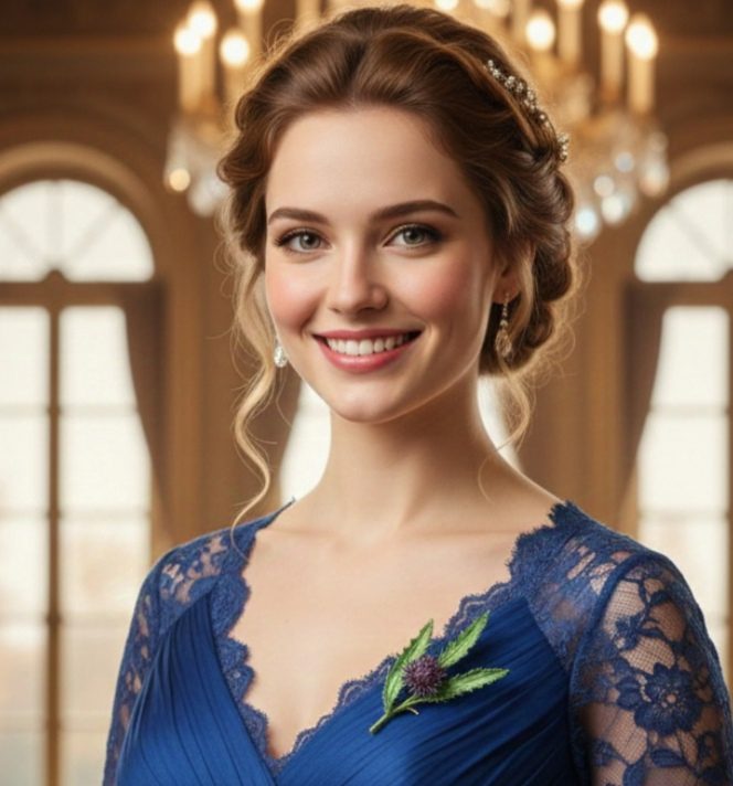 Чертополох брошь