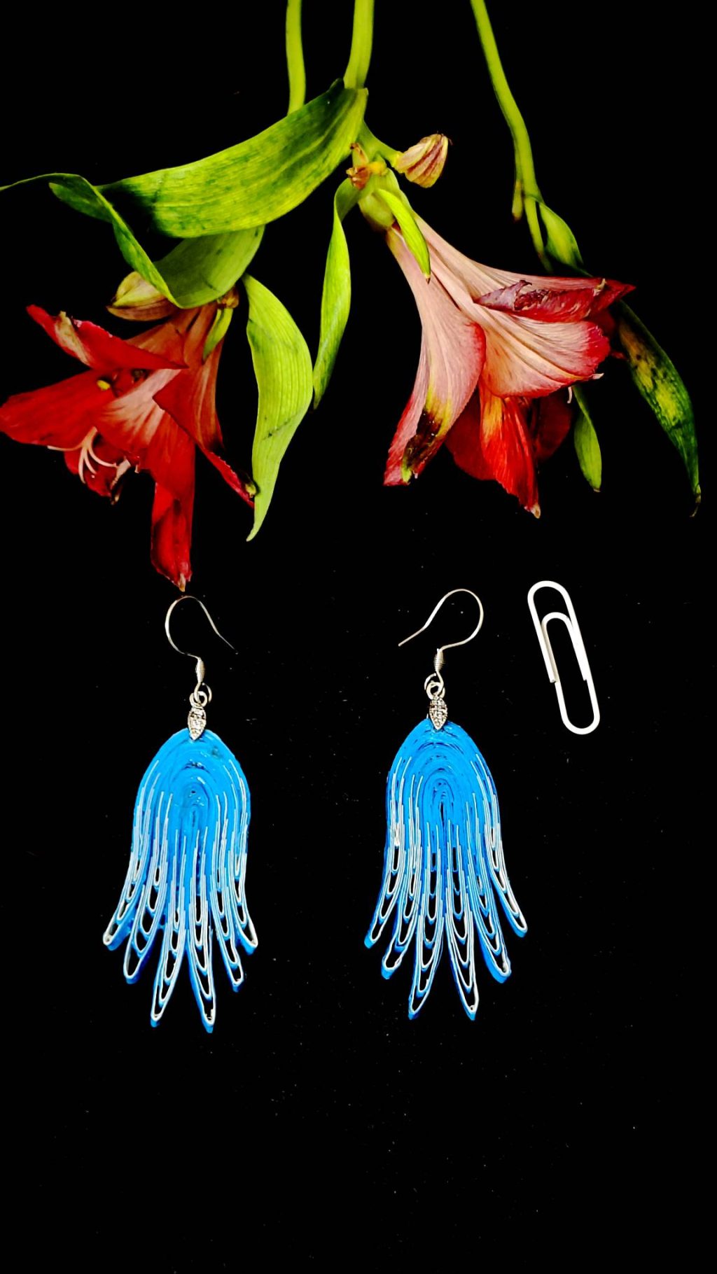 Серьги квиллинг-графика