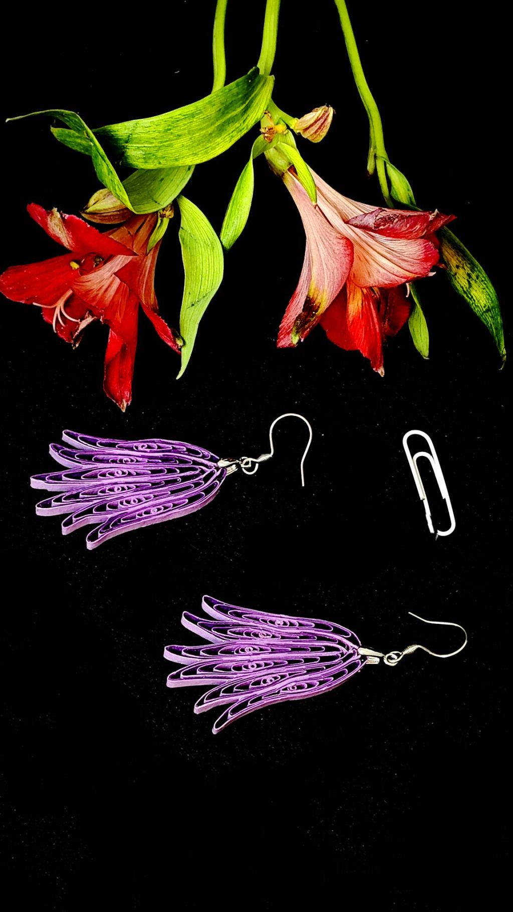 Серьги квиллинг-графика.