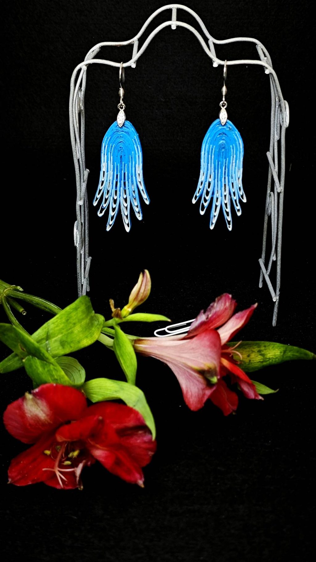 Серьги квиллинг-графика