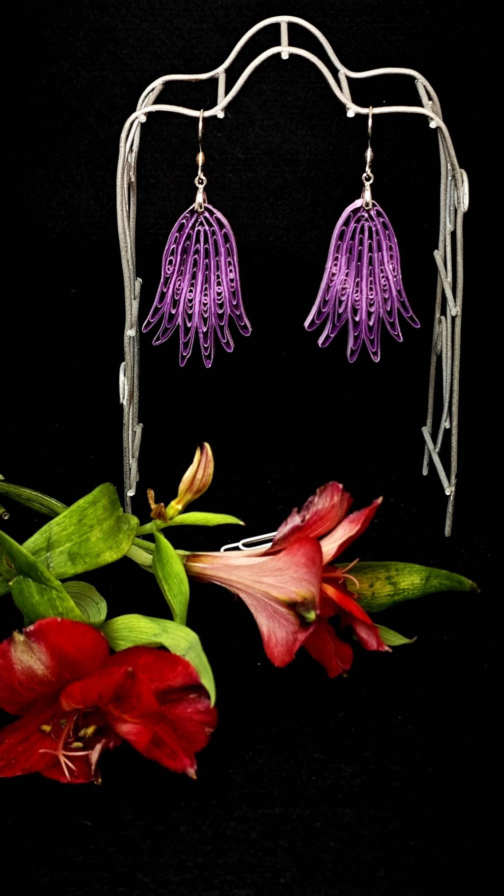 Серьги квиллинг-графика.